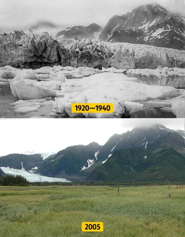 6. Alaska’daki buzulların kaybolması